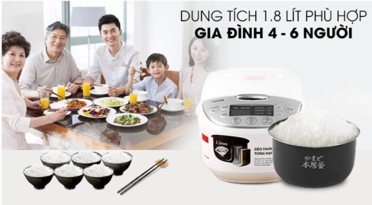 Nồi Cơm Điện Tử Toshiba RC-18DH2PV