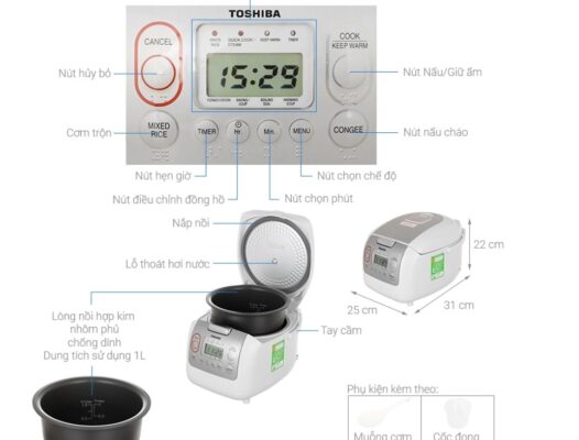 Nồi Cơm Điện Tử Toshiba RC-18NTFV(W)