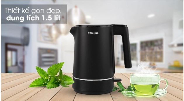 Ấm siêu tốc Toshiba KT-15DS1NV với dung tích 1.5L 