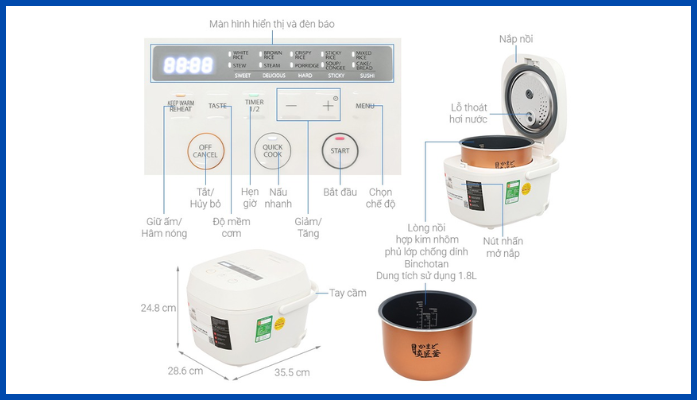 Nồi cơm điện tử Toshiba DR5